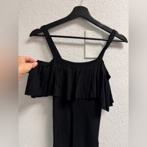 NWT Black Ruffle tank top S